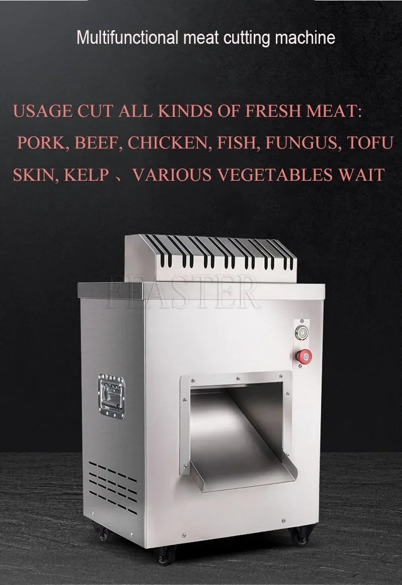 BURUIMU Electric Meat Slicer 2200W Commercial Meat Cutter  Stainless Steel Blades Food Cutting Slicing Kitchen Machine