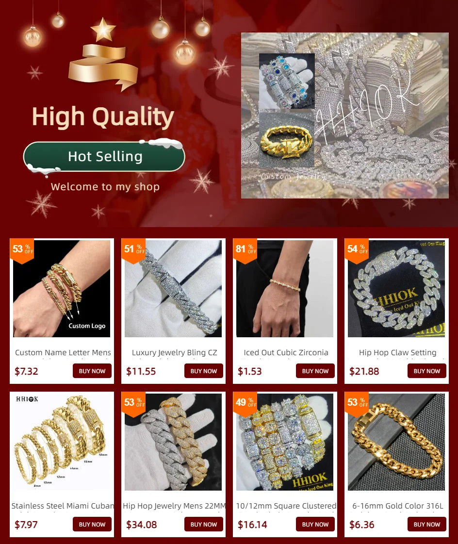 6-16mm Gold Color 316L Stainless Steel Curb Cuban Link Chain Bracelet Bangle Jewelry 7-9inch for Men Women