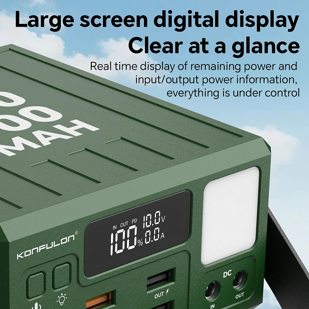 100000mAh Power Bank PD 100W USB C Fast Charge Large Capacity 22.5W  with 7 Outputs & LCD Display Battery Bank Outdoor Camping