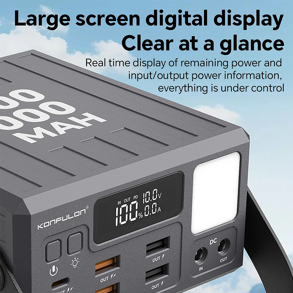 100000mAh Power Bank PD 100W USB C Fast Charge Large Capacity 22.5W  with 7 Outputs & LCD Display Battery Bank Outdoor Camping