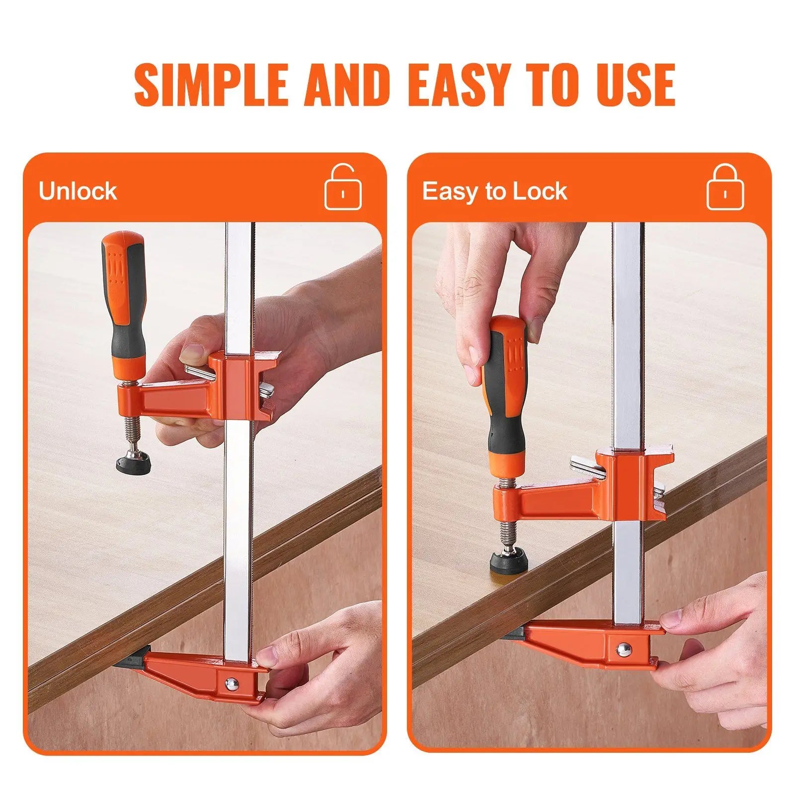 Adjustable Clamp 36 Inch Bar Clamp 600 Lbs Load Capacity Woodworking Metal Clamping Tool