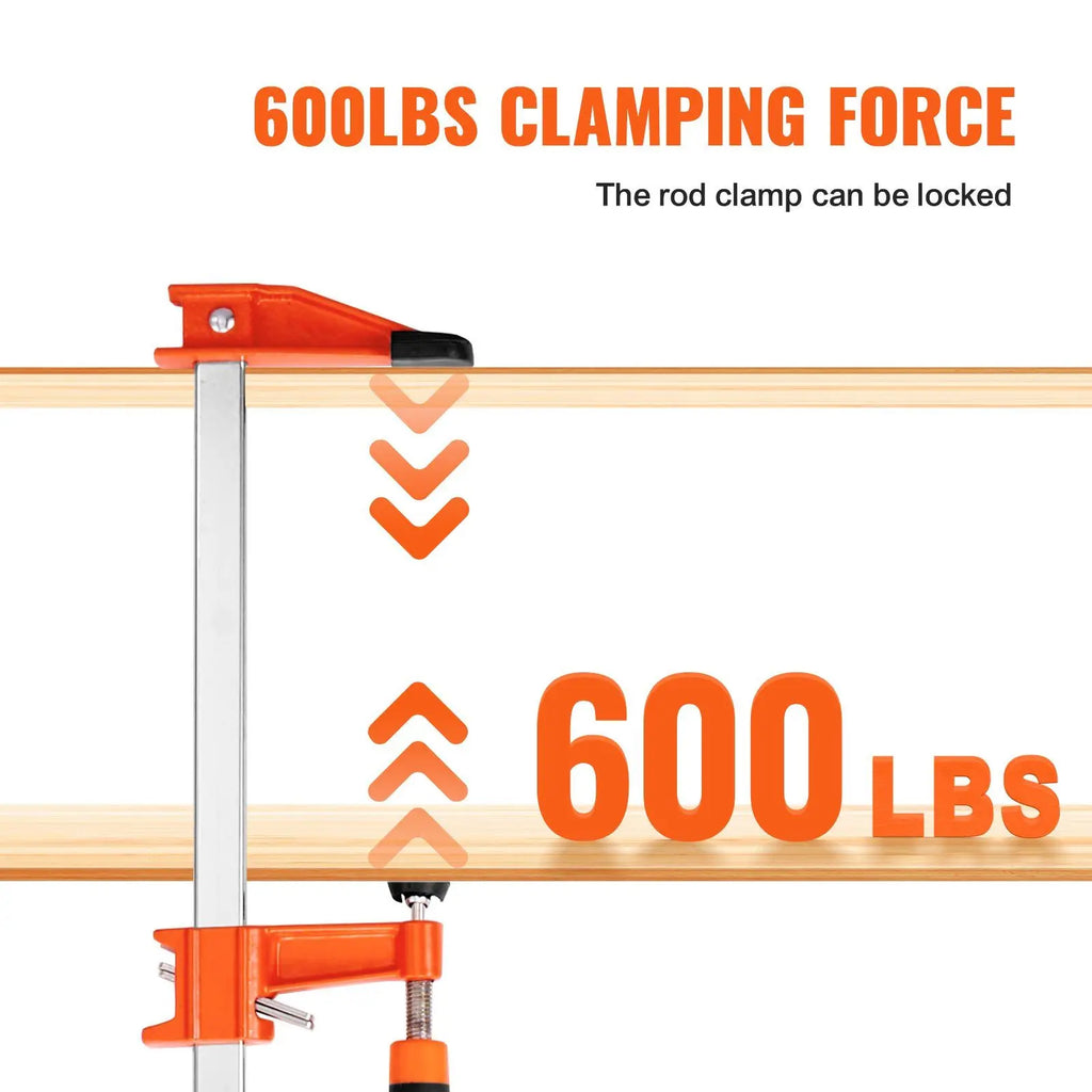 Adjustable Clamp 36 Inch Bar Clamp 600 Lbs Load Capacity Woodworking Metal Clamping Tool