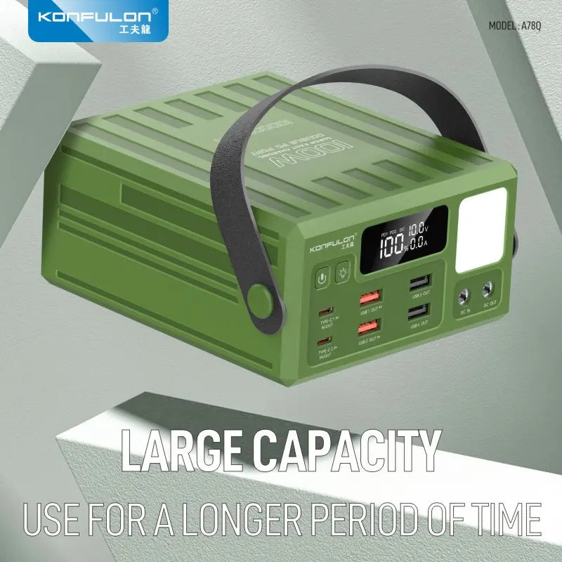100000mAh Power Bank PD 100W USB C Fast Charge Large Capacity 22.5W  with 7 Outputs & LCD Display Battery Bank Outdoor Camping