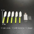 5 pcs/lot Electronic Light Stick With 5 Rechargeable battery Clip on Fishing Rod  Waterproof Glowing Lamp Night Fishing A568
