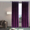 Set of 2: Super Soft Luxury Velvet Blackout Grommet Drapes Velvet Curtain Pair (Open Box)