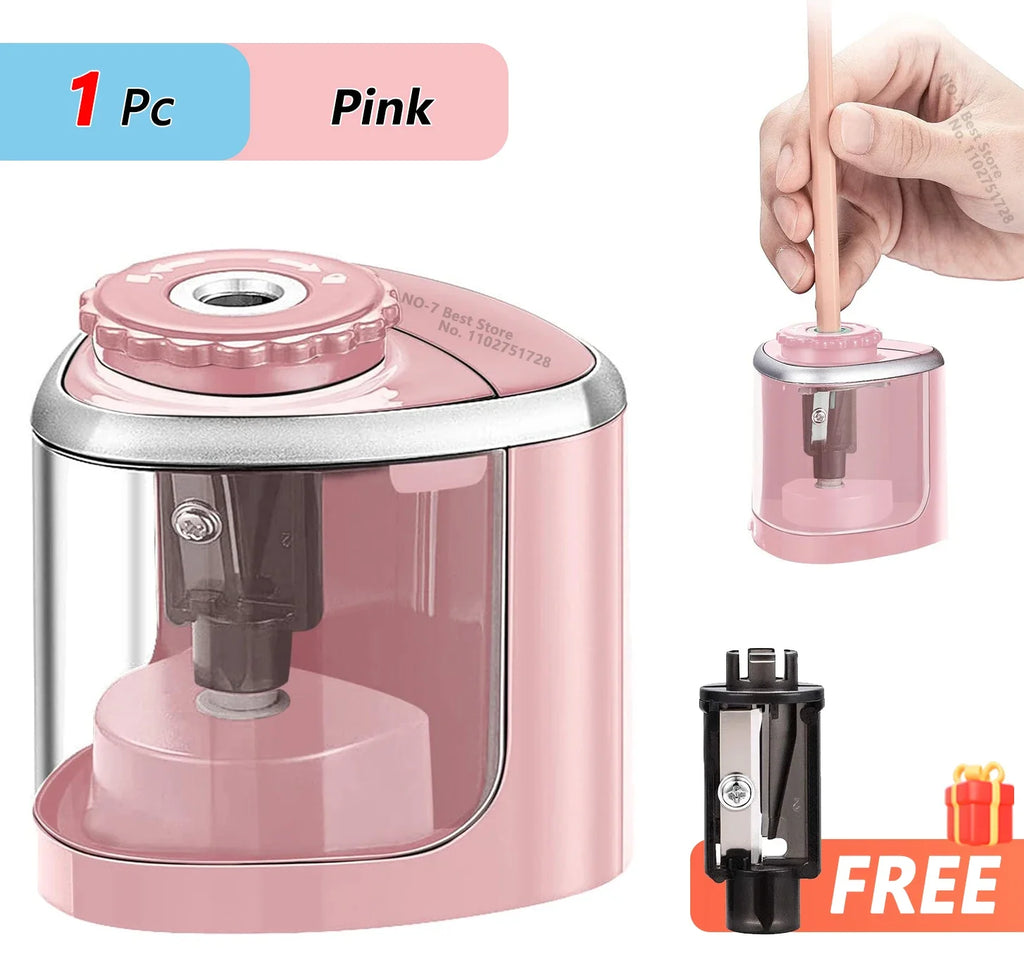 TENWIN Electric Sharpener Desktop Automatic Portable Pencil Sharpener Suitable To Pencils 6-8mm for Students School Stationery