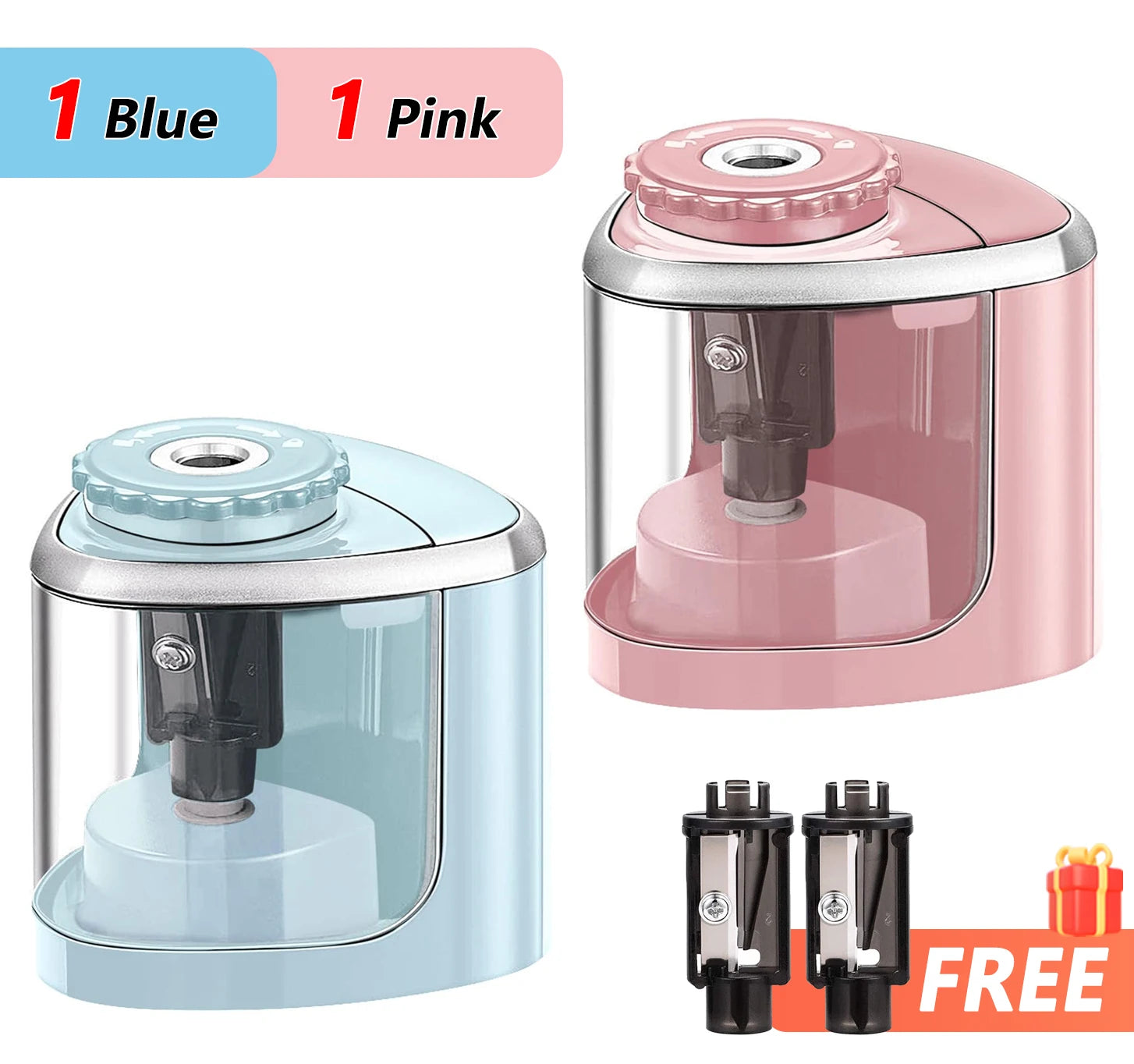 TENWIN Electric Sharpener Desktop Automatic Portable Pencil Sharpener Suitable To Pencils 6-8mm for Students School Stationery