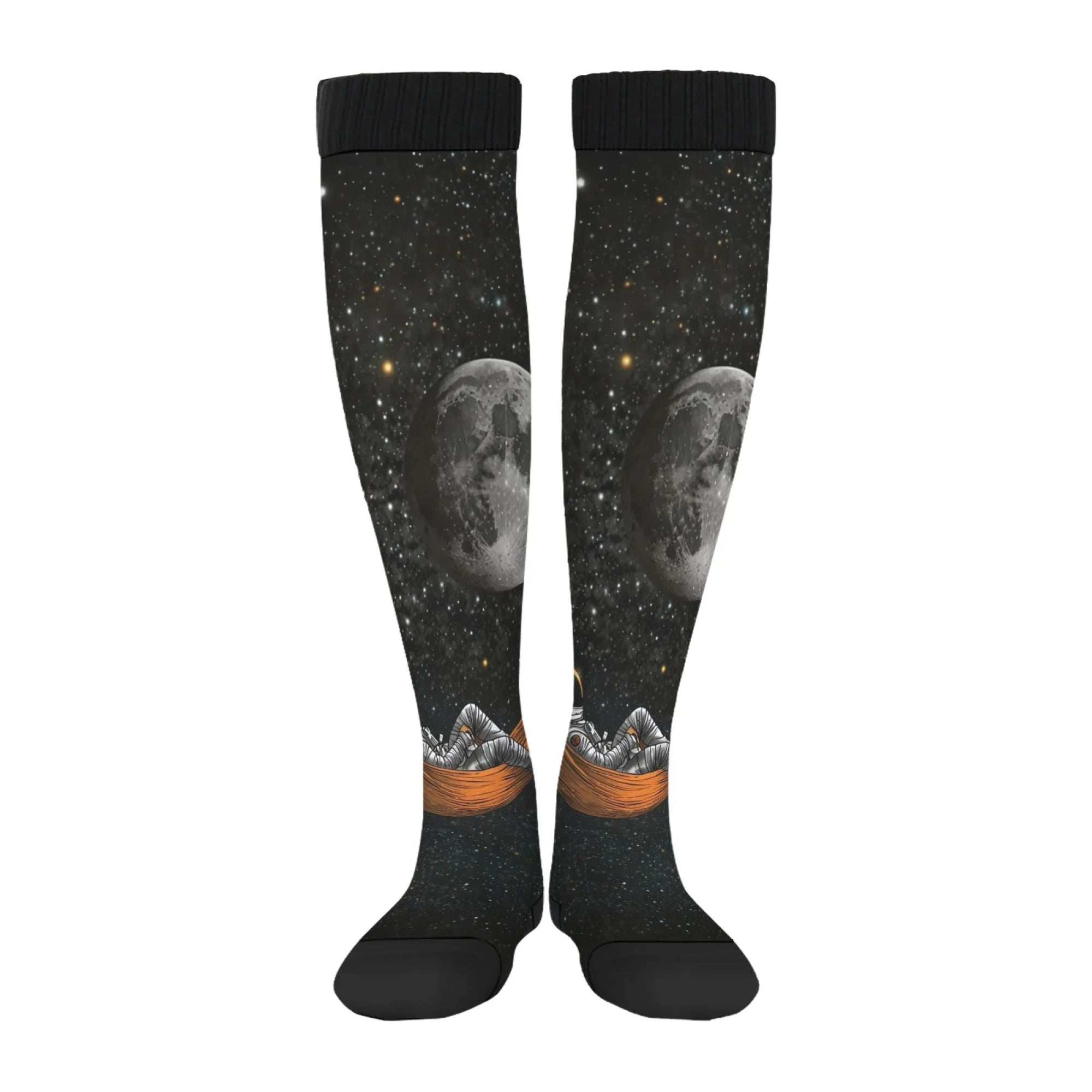 Astronaut fantasy atmosphere socks unisex retro fashion casual stockings soft breathable non-slip running cycling sports socks