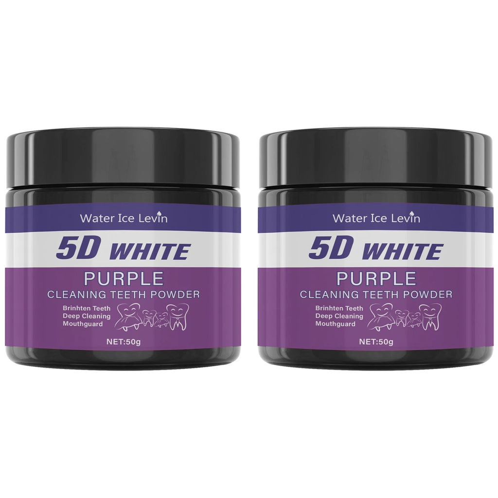 Purple Teeth Cleaning Powder - No Sulfuric Acid, Deep Cleansing and Polishing, Whitens Teeth Within 5 Days, Portable Daily Use