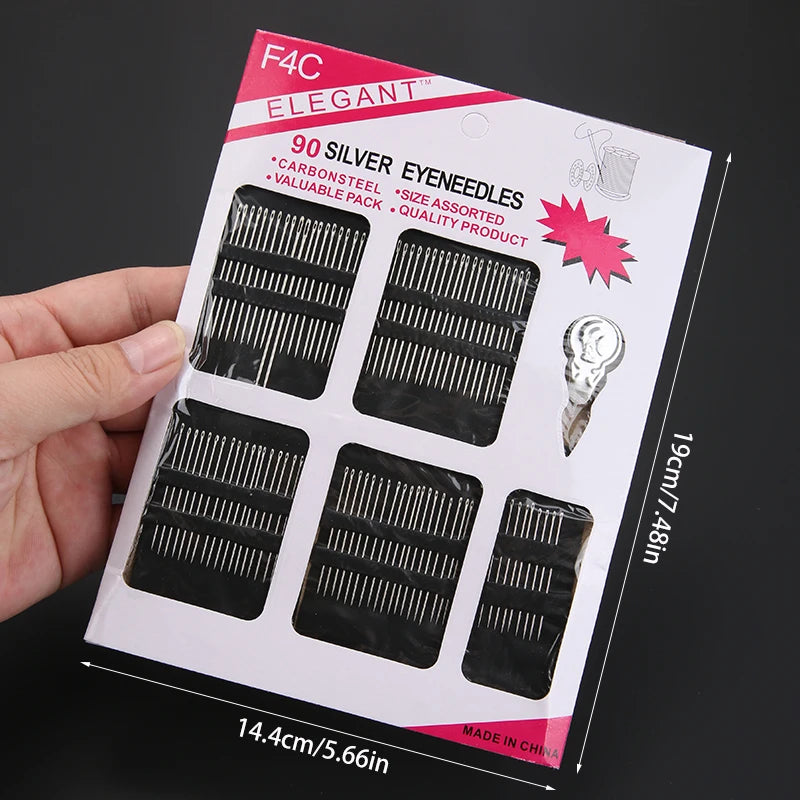 Stainless Steel Big Eye Hand Sewing Needles Set with Different Sizes for Sewing Needlework Embroidery Needles