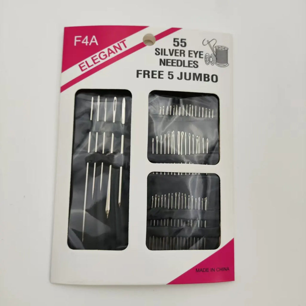 Stainless Steel Big Eye Hand Sewing Needles Set with Different Sizes for Sewing Needlework Embroidery Needles