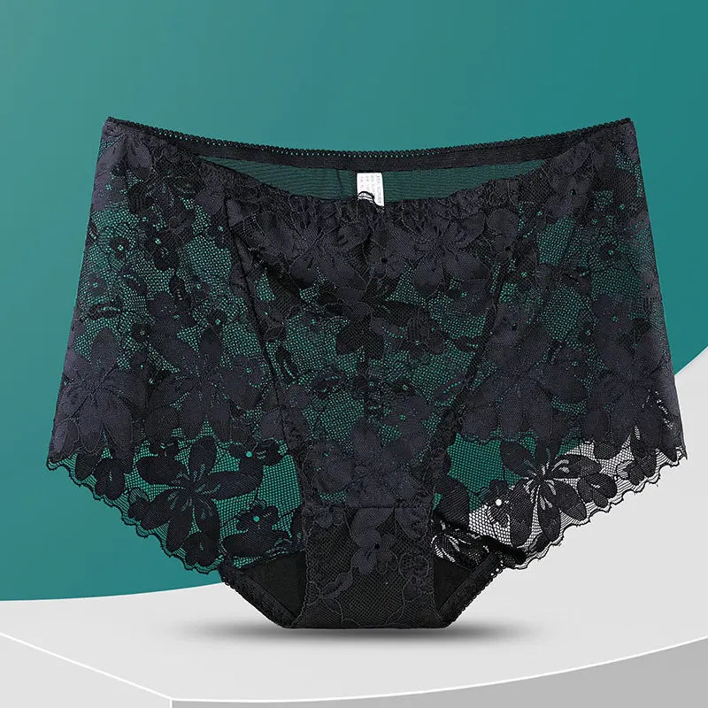 Sexy lingerie for women underwear cutout lace  floral panties Plus size ropa mujer high waist sheer mesh  interior femenina