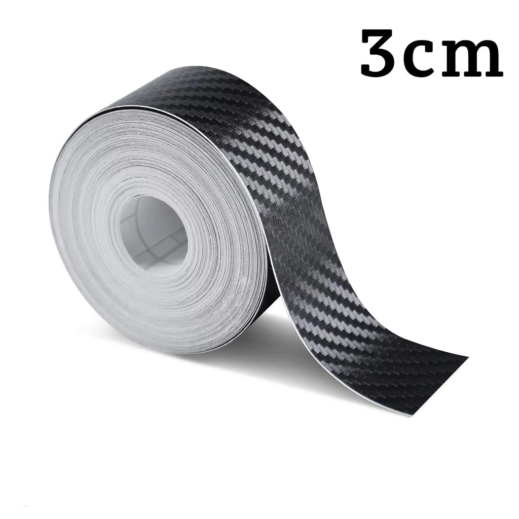 1-5m Nano Carbon Fiber Car Tape Sticker Door Mirror Protector Strip Waterproof Adhesive Protective Film DIY Accessory