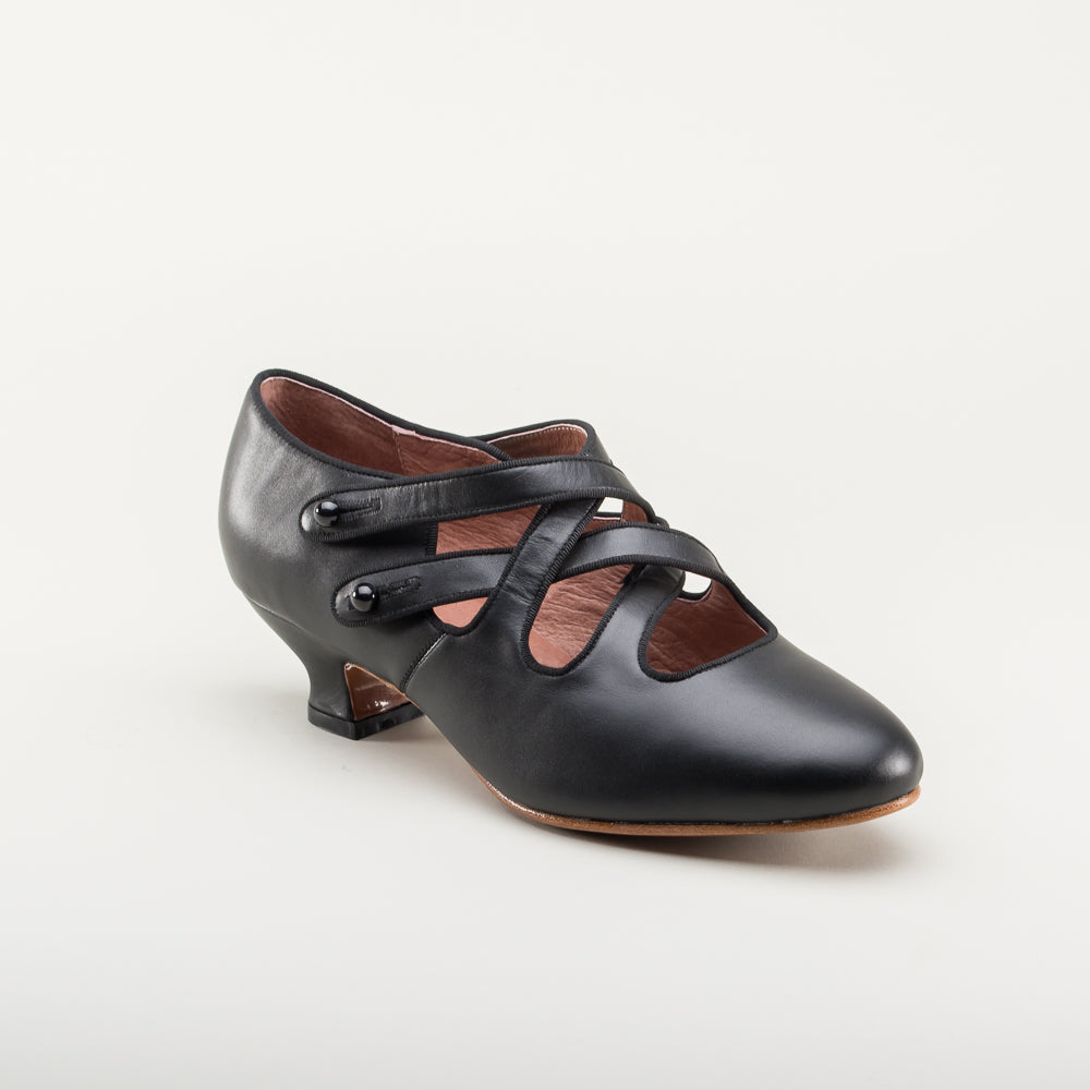 Astoria Edwardian Leather Shoes (Black)