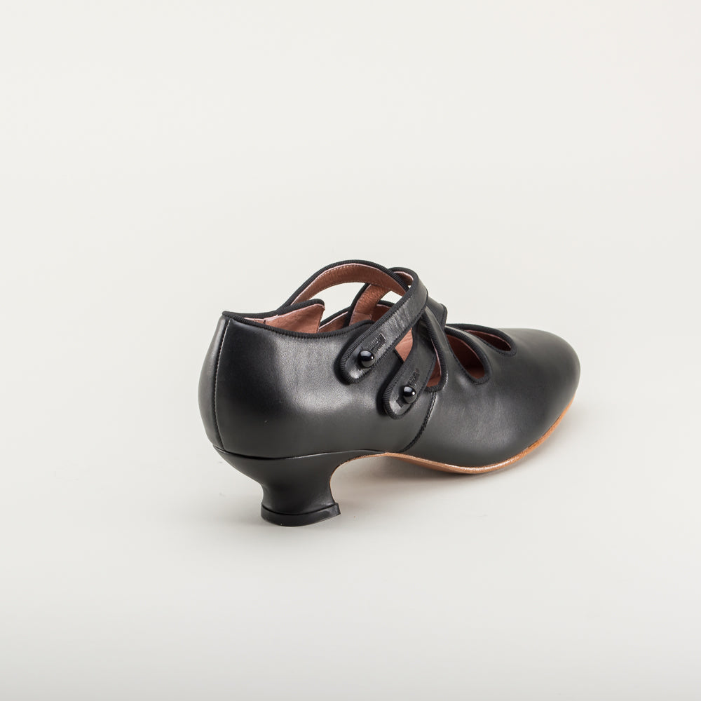 Astoria Edwardian Leather Shoes (Black)