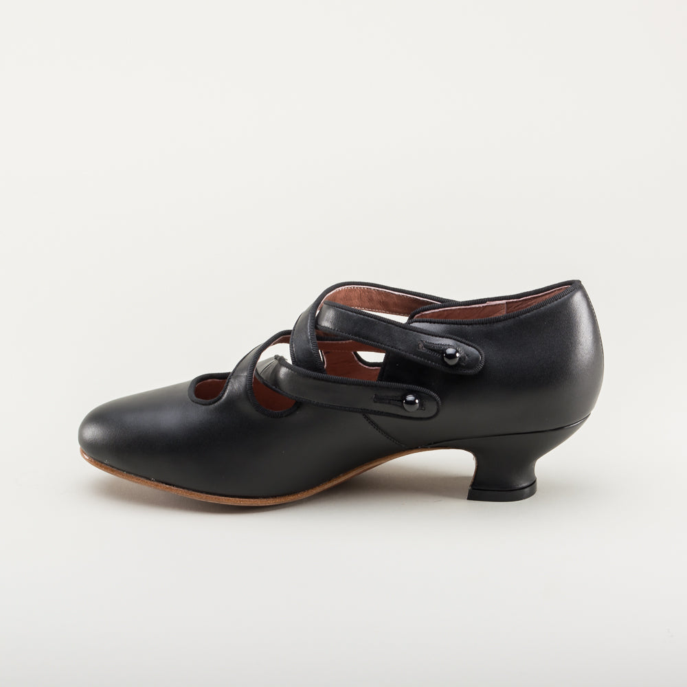 Astoria Edwardian Leather Shoes (Black)