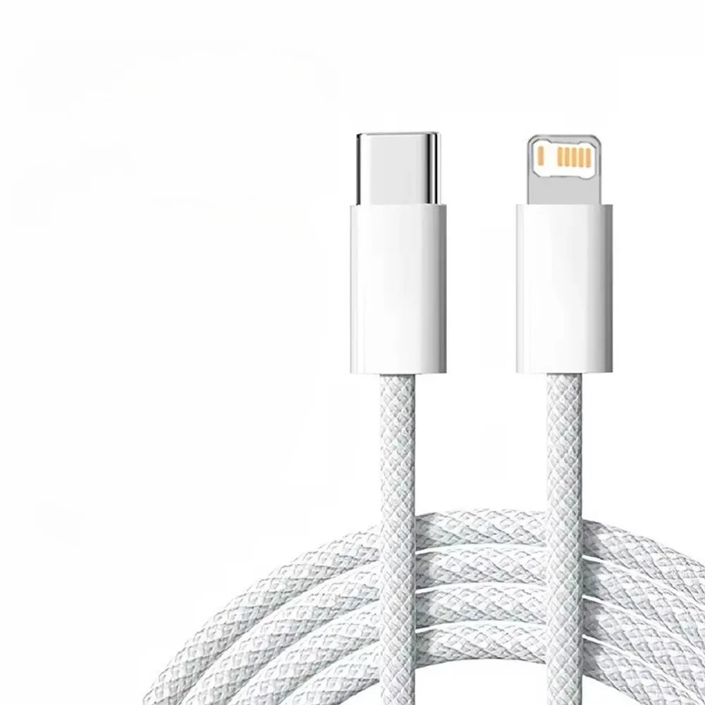 Braided 35W Fast Charge PD Cable For iPhone 13 14 Pro Max 11 12 mini X XR XS Max 7 8 Plus Quick Charging USB-C Data Cables 1m 2m