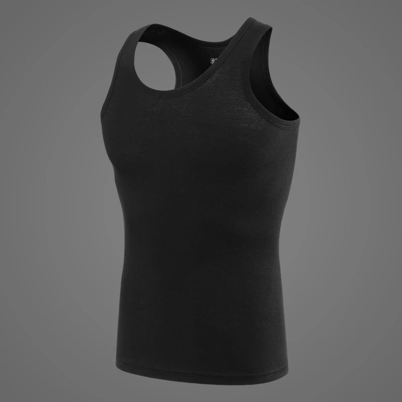 1/3 Pack Four Seasons Men's Cotton Joker Vest Teenagers Simple Fit Sports Fitness T-shirt Middle-aged Casual Sleeveless Shirt