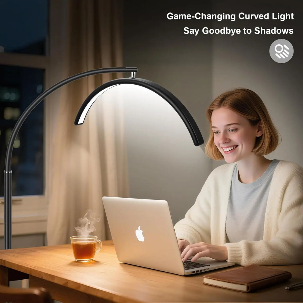 Dimmable LED Lash Lamp with Flexible Gooseneck, Shadow-Free Light for Eyelash Extensions, Tattoo, SPA