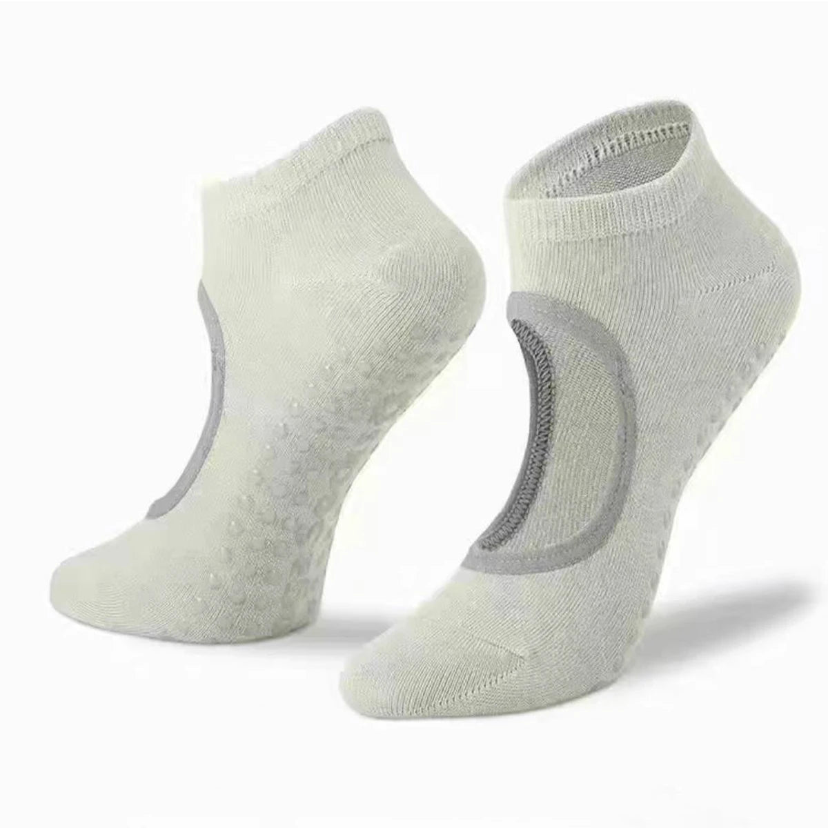 Non-Slip Yoga Socks for Women – Open Top Grip Socks, Breathable Ballet Style, Anti-Skid Pilates Barre Spring Summer
