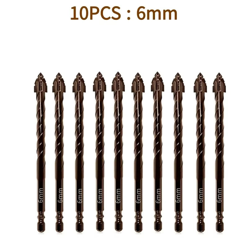 High-Four-edged serrated eccentric drill for dry drilling of ceramic tiles, glass, marble, concrete, stainless steel drill bits