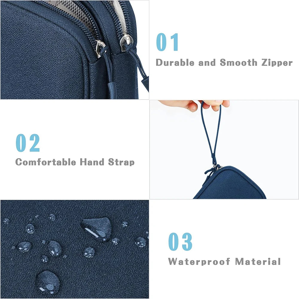 Electronics Wire-winding Storage Bag Waterproof Carrying Accessories Pouch Travel Bag Universal Cable Organizer Electronics Bag