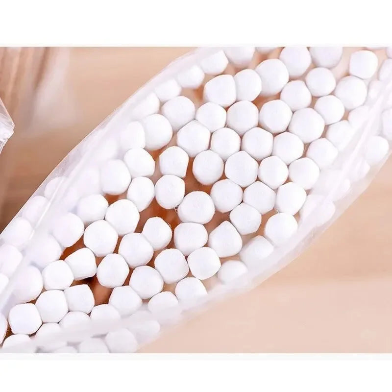 200/500 Double Round Headed Cotton Swabs Headed Cotton Swabs Bamboo Sticks  Nose Ears Personal Care