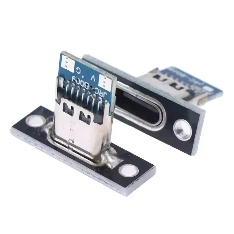 5/20Pcs USB Jack 3.1 Type-C 2Pin 4Pin Female Connector Jack Data Charging Port Small Electrical Charging Base with Fixing Plate