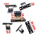 5/20Pcs USB Jack 3.1 Type-C 2Pin 4Pin Female Connector Jack Data Charging Port Small Electrical Charging Base with Fixing Plate