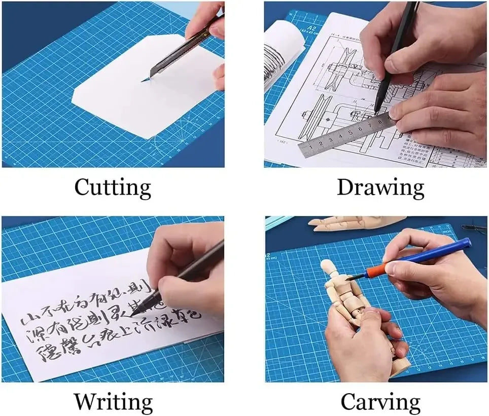 A3 A4 A5 PVC Cutting Mat Workbench Patchwork Cut Pad Sewing Manual DIY Knife Engraving Leather Cutting Board Side Underlay