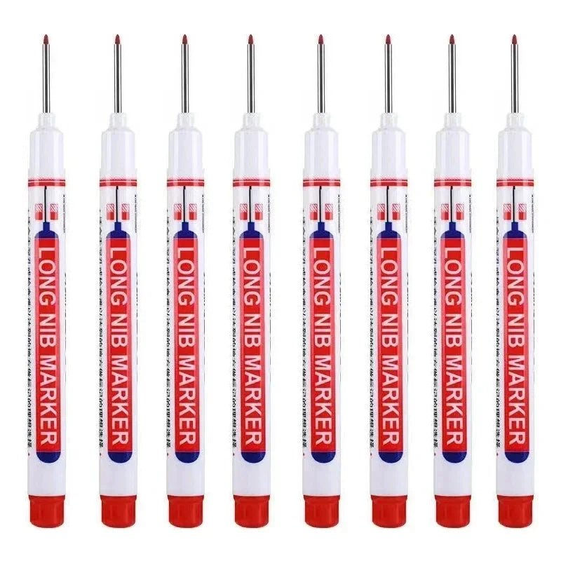 1-40PCS 20mm Deep Hole Long Nib Head Markers For Metal Perforating Pen Waterproof Bathroom Woodworking Decoration Multi-Purpose