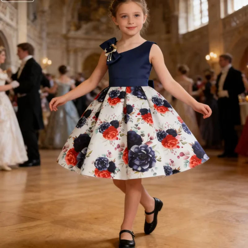 Big Bow Flower Girls Wedding Dresses For Girls Baby Children Dress Evening Party Tutu Princess Dress For Kids 3 5 10 Years