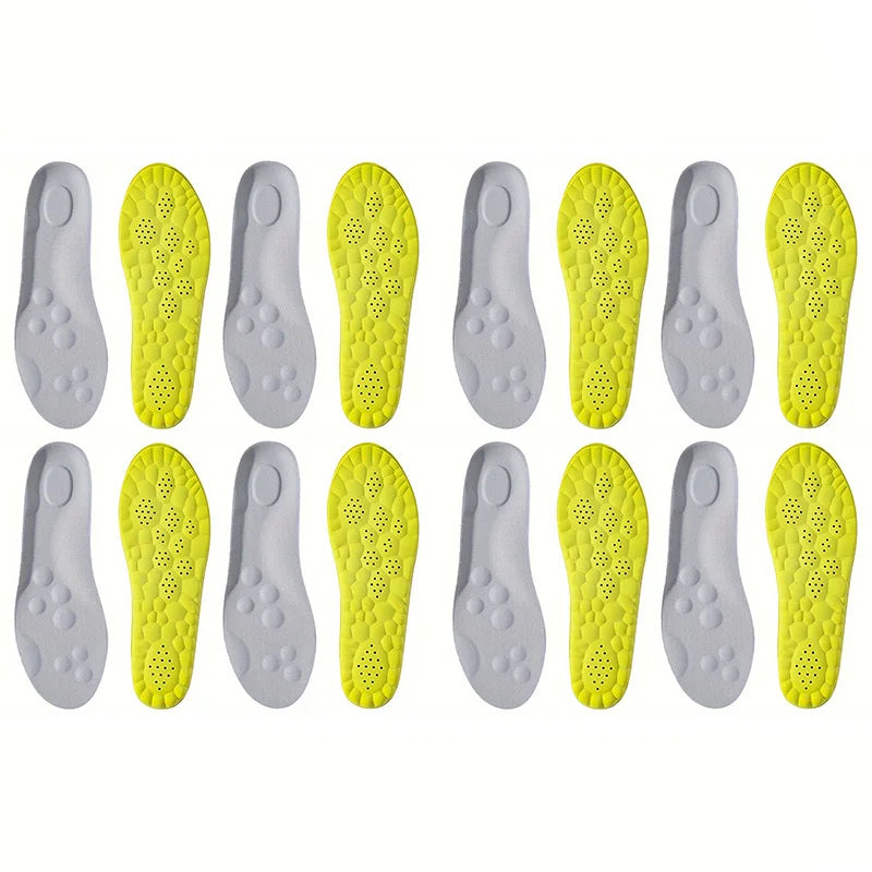 1Pair/2Pairs/4Pairs High Elasticity Latex Sport Insoles Soft Shoe Pads Arch Support Orthotic Insoles Breathable Deodorant Insole