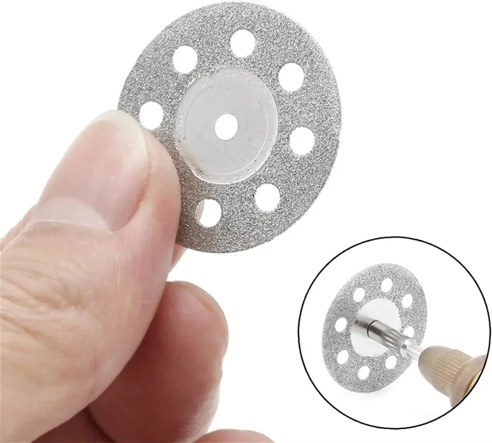 22mm Diamond Cutting Disc 3mm Grinding Wheel Mandrel for Metal Cutting Rotary Tool Electric Grinder Parts