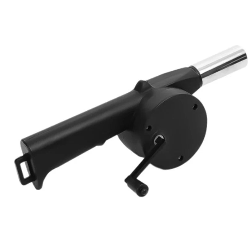 BBQ Fan Air Blower Fast Fire Starter Portable Manual Hand Crank for Outdoor Picnic Camping Cooking Barbecue Charcoal Grills Stov