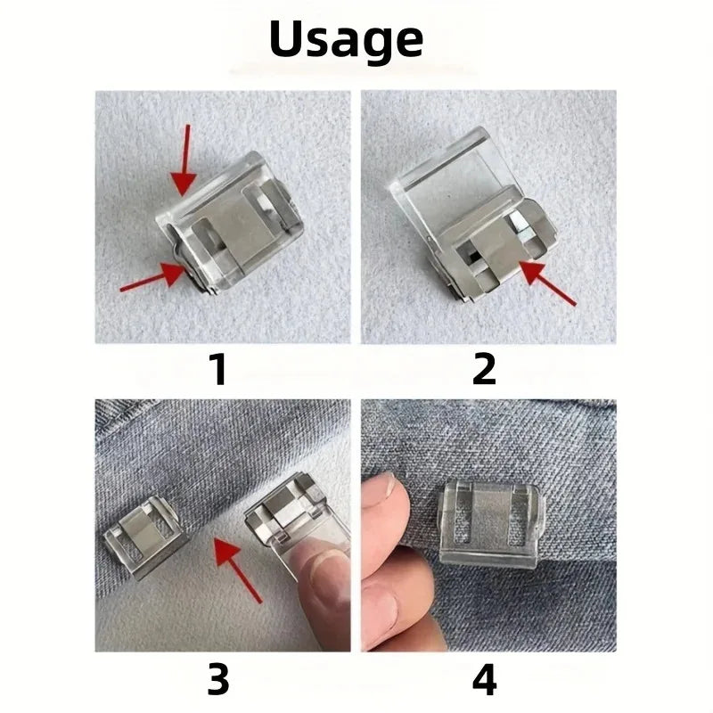 2/4/6/pcs Invisible Leg Shortening Clips - Anti-Slip Hem Grippers for Pants (No-Sew Hem Adjustment Tool)