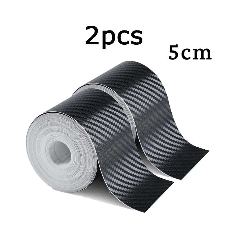 1-5m Nano Carbon Fiber Car Tape Sticker Door Mirror Protector Strip Waterproof Adhesive Protective Film DIY Accessory