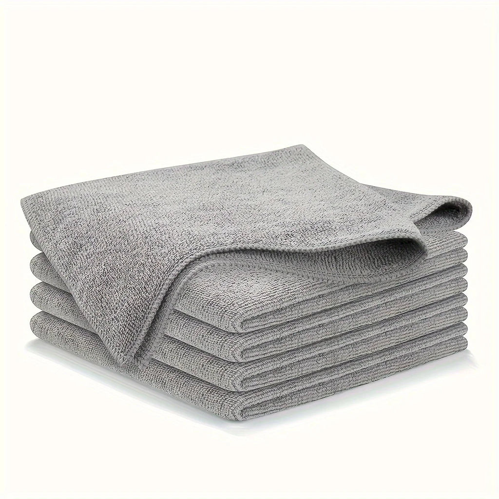 5-20Pcs Light Gray Microfiber Kitchen Towels, Ultra Absorbent Soft Cleaning Cloths, Stain Remover Dish Cloths Set