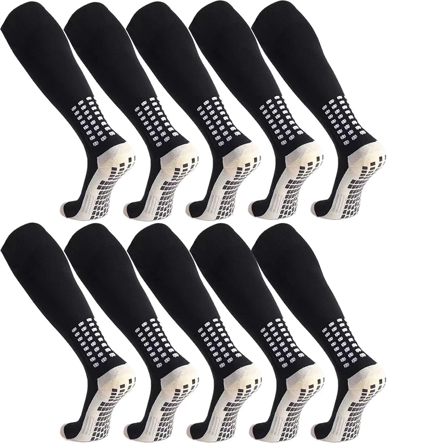 1/5/10pairs Unisex Non Slip Sport Socks For Football Basketball Baseball Rugby Soccer Training