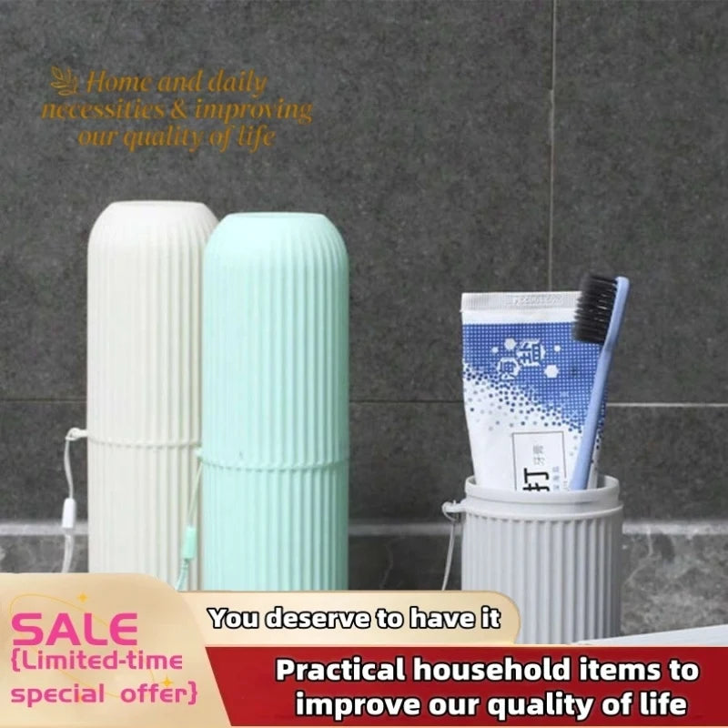1/4Pcs Travel Camping Storage Box Organizer Travel Toiletries Storage Cup New Creat table Toothbrush Protect Holder Cup Case