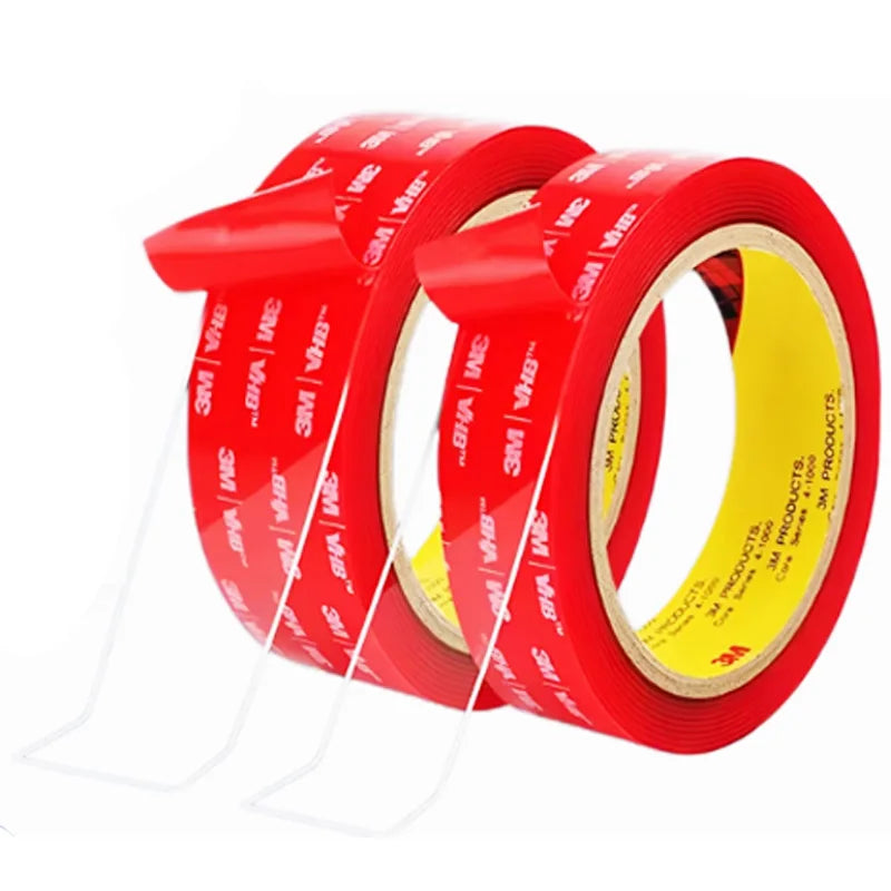 3M Double-sided Adhesive Tape - Transparent - Acrylic - Strong Adhesion - For Home, Car, Wall Fixing - No Scarring