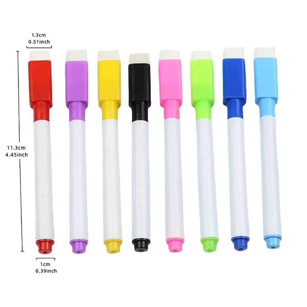 8-piece set. Small-sized white board eraser-style dry writing pen, 8 colors * 1 pen