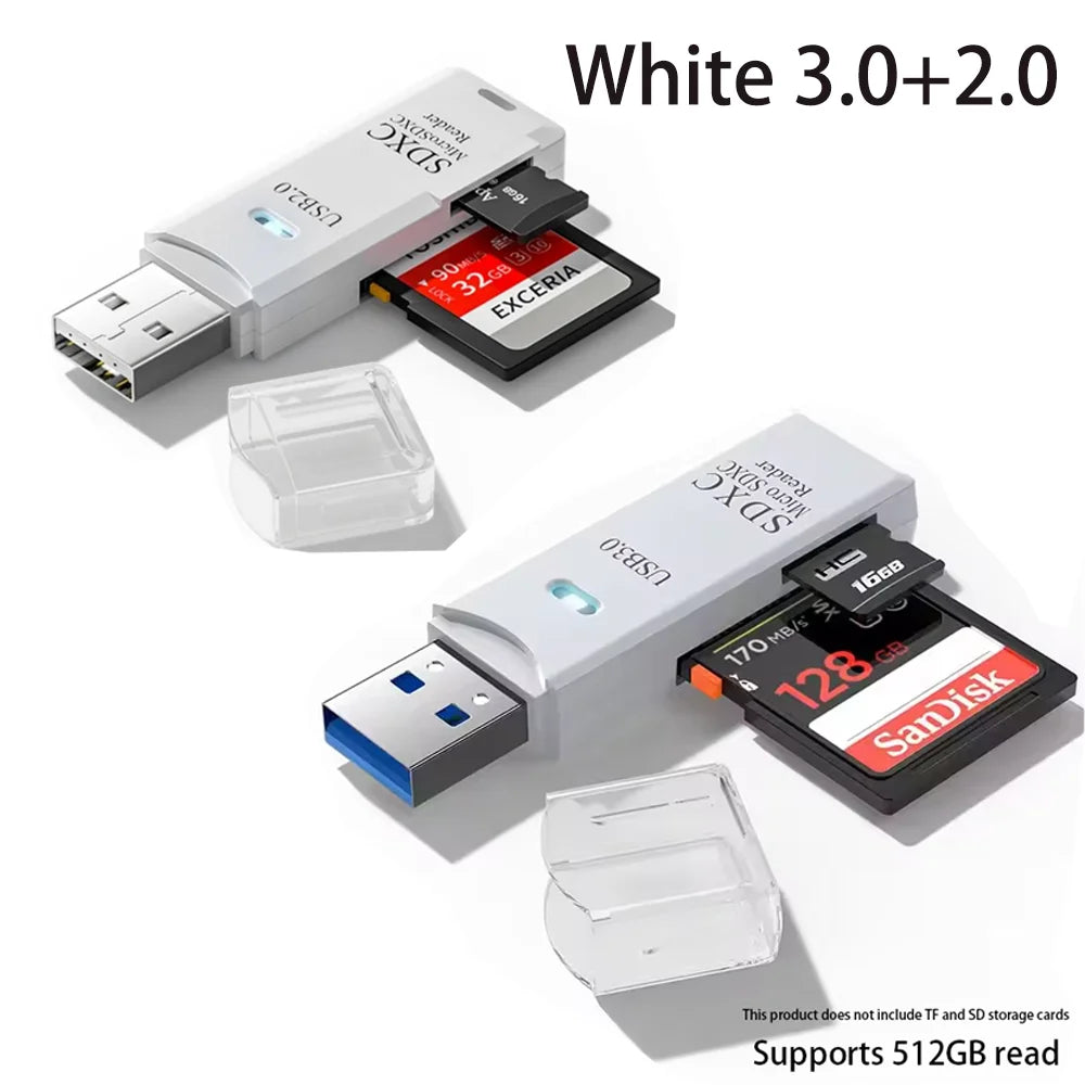 2 in 1 USB2.0/3.0 Card Reader Micro TF sd card Reader usb adapter High Speed Cardreader TF Memory card For PC Laptop Accessories
