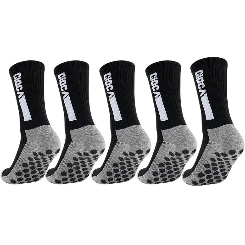 1/5/8/10pairs men women unisex non slip grip soccer rugby socks towel bottom breathable shockproof athletic exercise