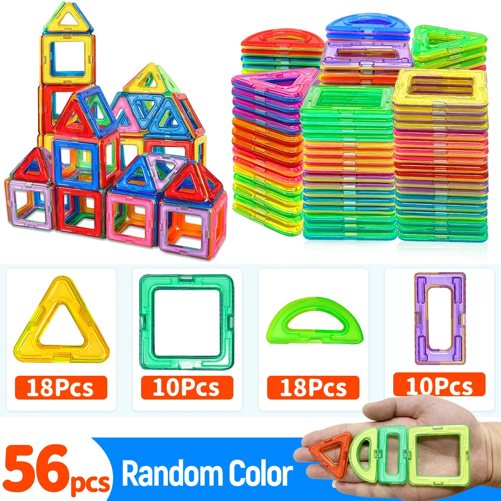 Medium Size Magnetic Block Building Toy Set，Creative Construction STEM Toy,Back-to-School Season, Birthday Gift