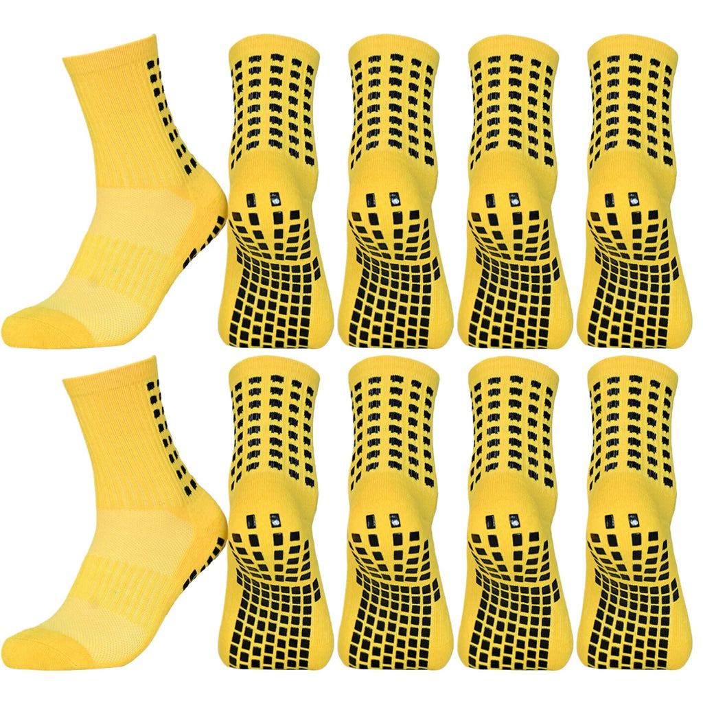 3/6/10pairs unisex non slip grip cycling running non slip grip socks towel bottom breathable shockproof athletic exercise