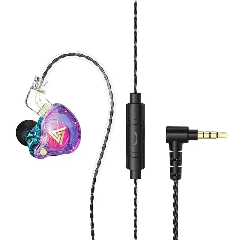 Original QKZ AK6 In Ear Earphone 6 Dynamic Driver Unit Headphone With Mic Stereo Sports HIFI Subwoofer Headset Monitor Earbuds