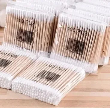 200/500 Double Round Headed Cotton Swabs Headed Cotton Swabs Bamboo Sticks  Nose Ears Personal Care
