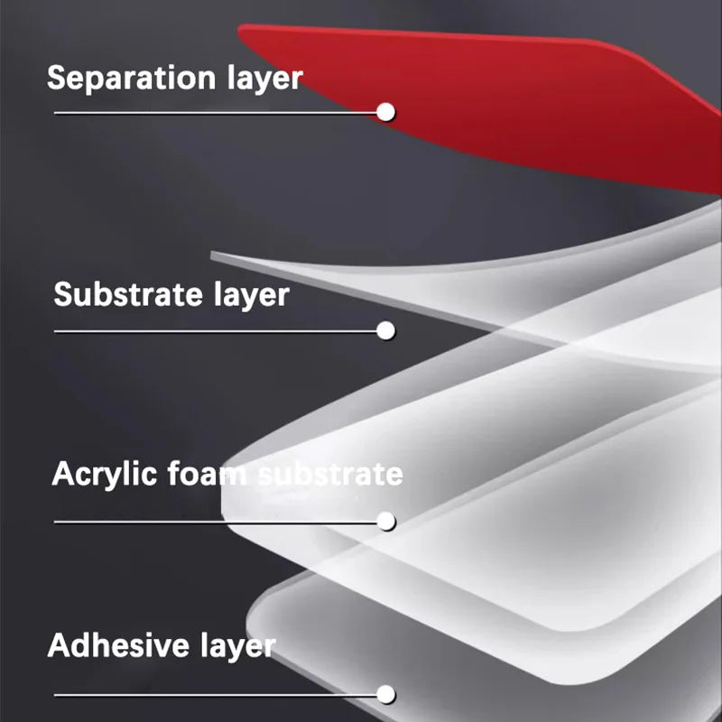 3M Double-sided Adhesive Tape - Transparent - Acrylic - Strong Adhesion - For Home, Car, Wall Fixing - No Scarring