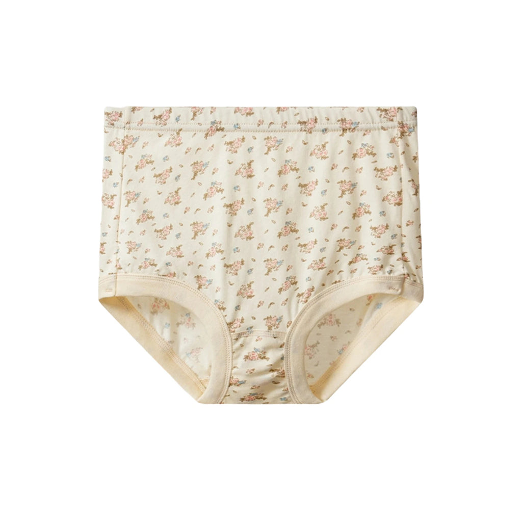 Floral Printed Women's Underwear High Waist Plus Size Ladies Briefs Breathable Thin Soft Daily Wear Comfortable Female Panties